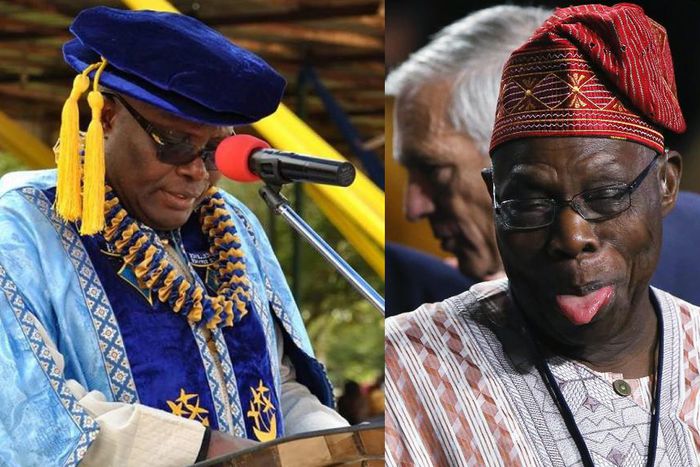 Adolphus Wabara and Olusegun Obasanjo. [Facebook/Getty Images]