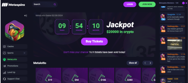 Metaspins - Win Huge Prizes on MetaLotto