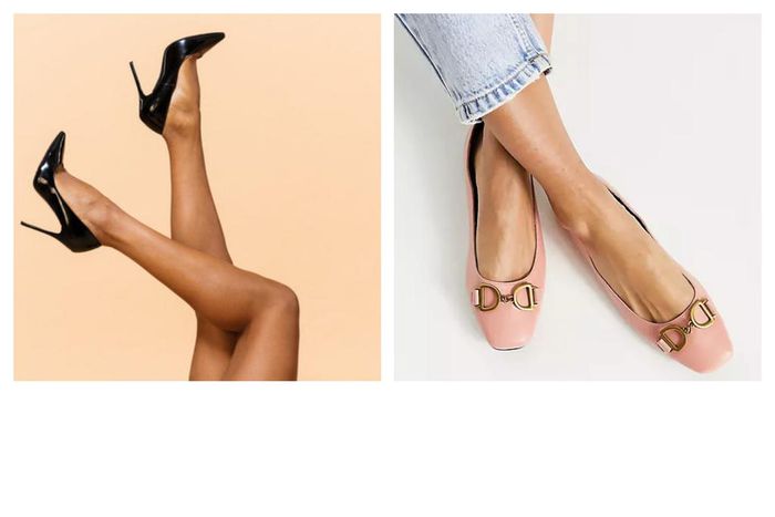 High heels vs flat [asos/istock]