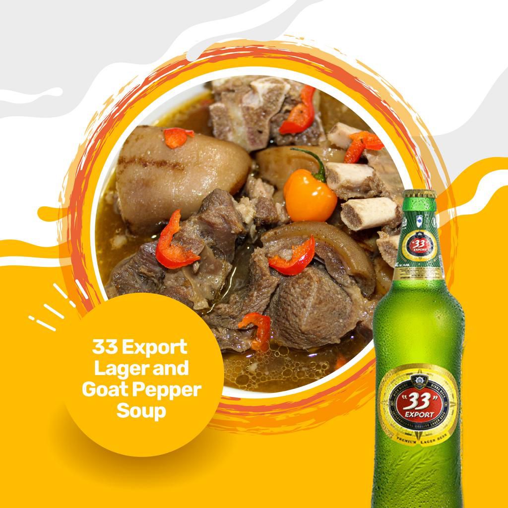 33 Export Lager and Goat Pepper Soup