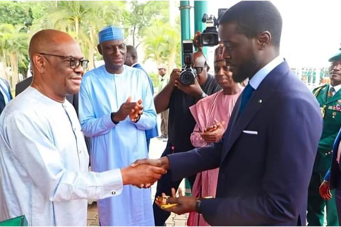 FCT Minister, Nyesom Wike and President Bassirou Diomaye Faye of Senegal