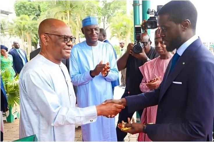 FCT Minister, Nyesom Wike and President Bassirou Diomaye Faye of Senegal