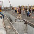 Casting of Alaba interchange flyover on Lagos-Badagry Expressway on Wednesday in Lagos. (NAN)