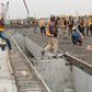 Casting of Alaba interchange flyover on Lagos-Badagry Expressway on Wednesday in Lagos. (NAN)