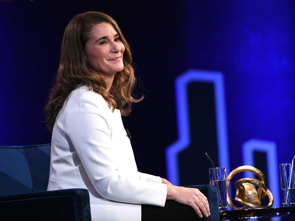 Melinda French Gates speaks onstage at a February 2019 event.Bryan Bedder/Getty Images for THR