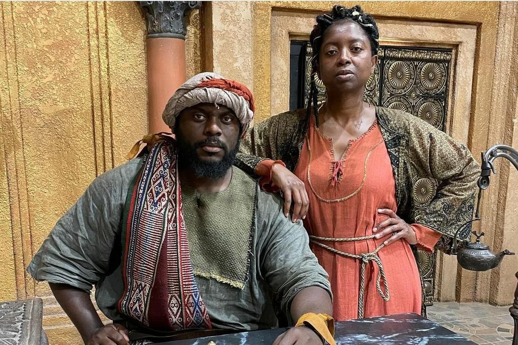 Ayoola on the set of Chosen