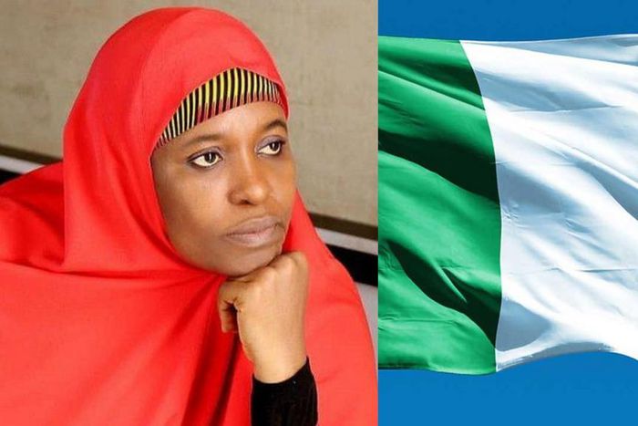 Nigerians fume as Aisha Yesufu refuses to stand up for new national anthem