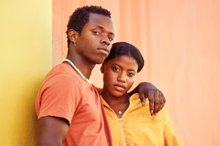 A young couple together