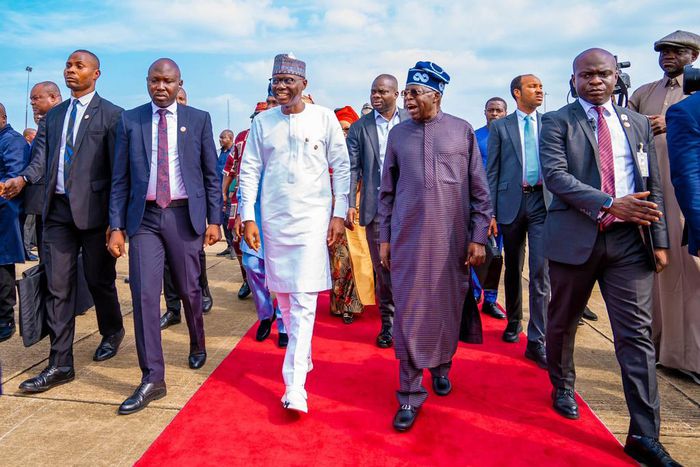 Tinubu in Lagos for Lagos-Calabar Highway inauguration to mark 1st year in office [Twitter:@jidesanwoolu]