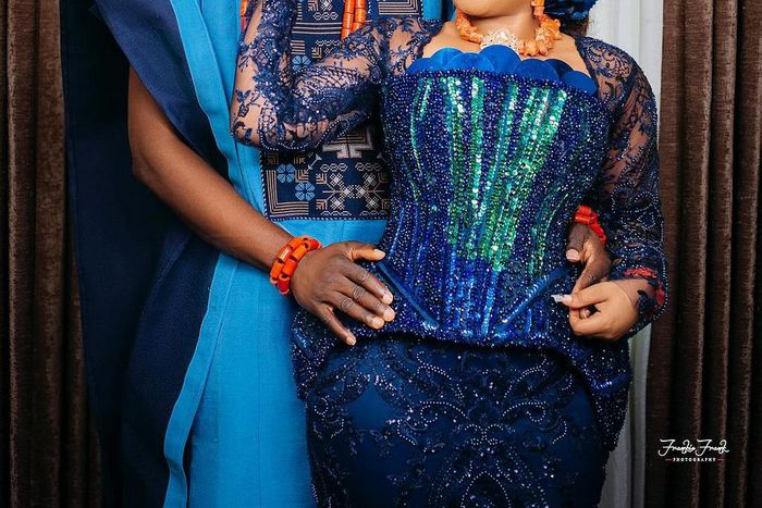 BBNaija star Queen and her husband David at their introduction [Instagram/queenmercyatang]