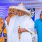Gov Ademola Adeleke of Osun State and former President Olusegun Obasanjo.