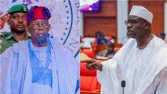President Bola Tinubu and Senator Ali Ndume.
