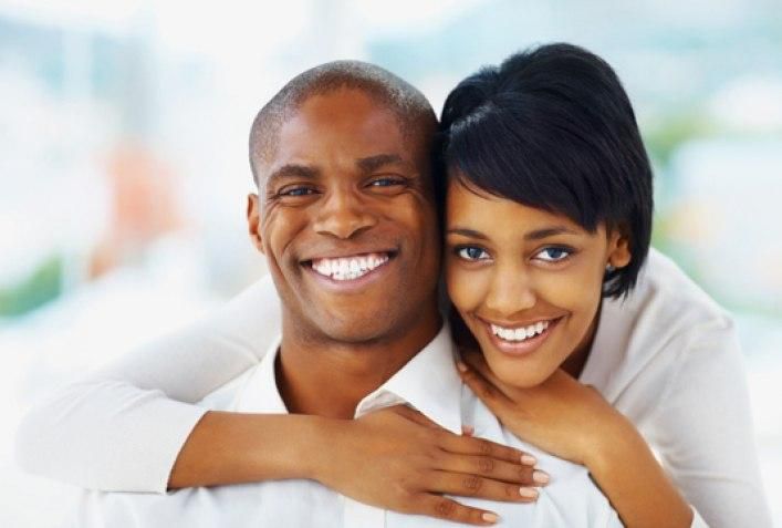 Happy black couple