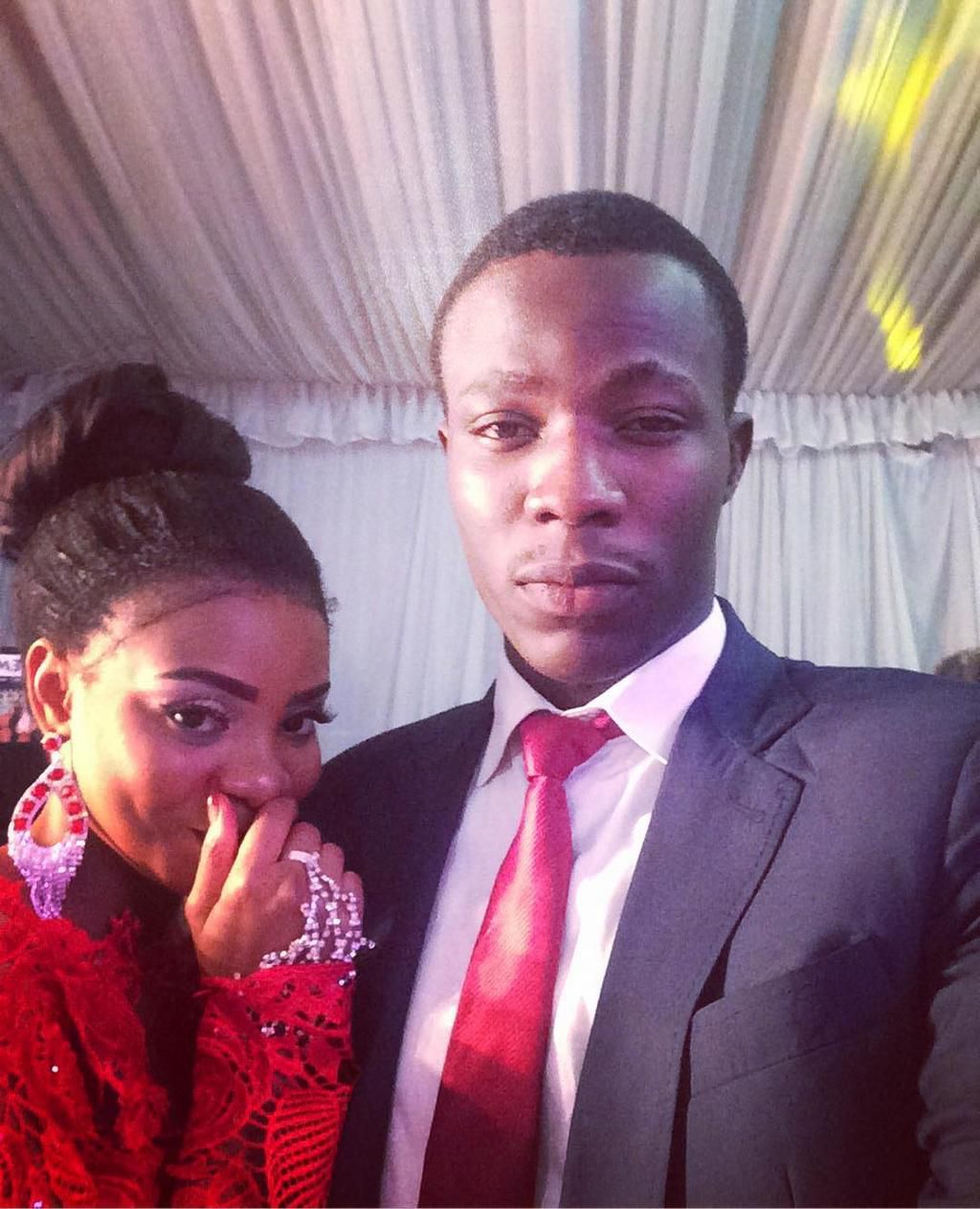 This picture from 2016 shows the happy couple at the Mr & Mrs Nigeria International beauty pageant [Instagram/ iamkingdaivid]