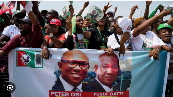 The Obidient group campaigning for Peter Obi ahead of the 2023 election.