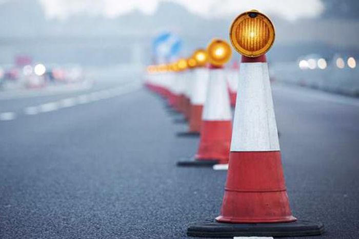 Road-Diversion Traffic-Cones [Channels Television]