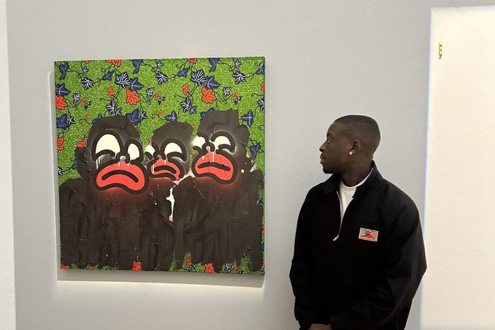 Olaolu Slawn painting “The three Yoruba Brothers” [X]