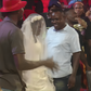 The woman arrived in a wedding dress for the night service