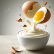 Boiled egg to mayonnaise