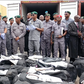 From the middle, the Comptroller-General of Customs, Bashir Adeniyi; the Zonal Coordinator Zone A, ACG Saidu Yusuf; the Customs Controller, Tin Can Island Port Command, Comptroller Dera Nnadi; and the representative of NDLEA, during the briefing of the...