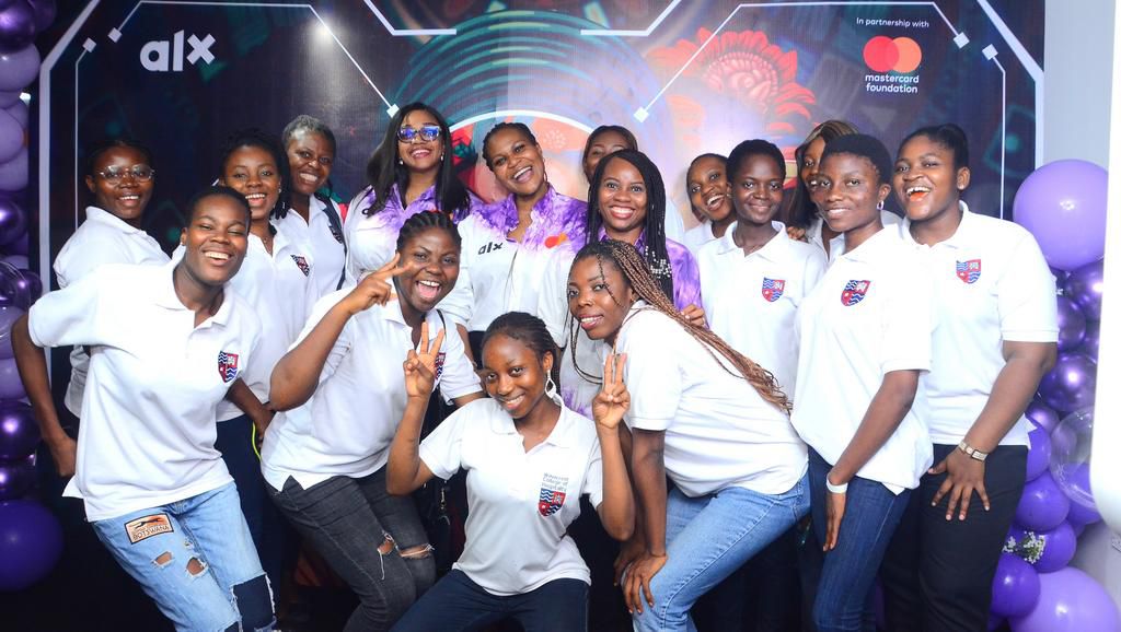 ALX Management team with students of Wave Crest College of Hospitality at the International Women's Day celebration organized by ALX Nigeria in partnership with 9mobile, recently in Lagos.