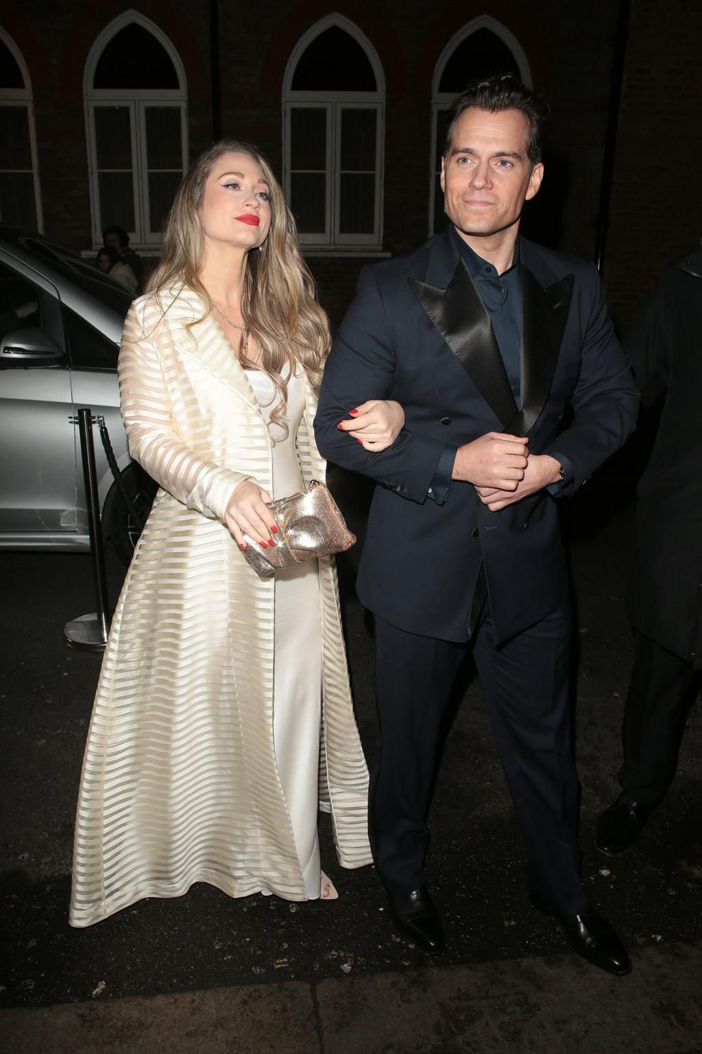 Natalie Viscuso and Henry Cavill are seen attending the after party for the UK film premiere of "Argylle" at Louie on January 24, 2024 in London, England. (Photo by Ricky Vigil M / Justin E Palmer/GC Images)
