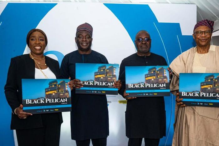 L-R: Adetola Owolabi, Chief Operating Officer, Black Pelican Group; Michael Owolabi, Chief Executive Officer, Black Pelican Group; Bolaji Osunsanya, Chairman, Black Pelican Group  and Fola Adeola, Founder, GT Bank and initial investor, Black Pelican Gr...