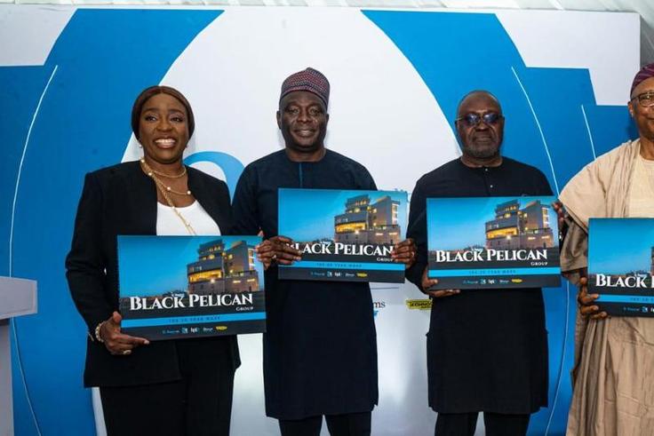 L-R: Adetola Owolabi, Chief Operating Officer, Black Pelican Group; Michael Owolabi, Chief Executive Officer, Black Pelican Group; Bolaji Osunsanya, Chairman, Black Pelican Group  and Fola Adeola, Founder, GT Bank and initial investor, Black Pelican Gr...