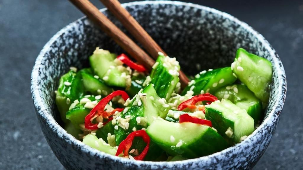 Cucumber salad [Image Credit: Alex Bayev]