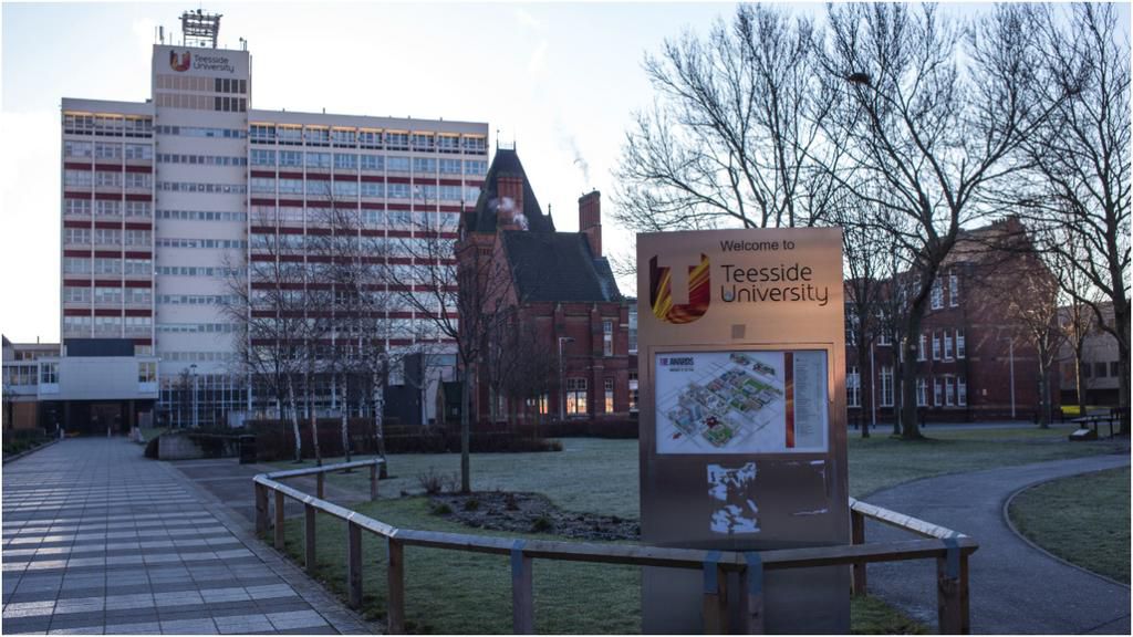 The main university building, the Middlesborough Tower can be seen in the background. The university was initially opened in 1930 as a technical college. [Getty Images]