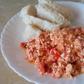 A meal of ugali and eggs