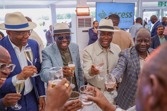 Governor Babajide Sanwo-Olu of Lagos State and Herbert Wigwe