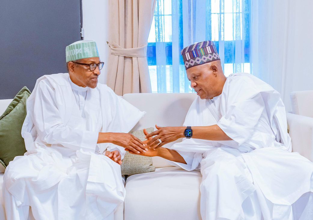 The late former President Muhammadu Buhari and Vice President Kashim Shettima.