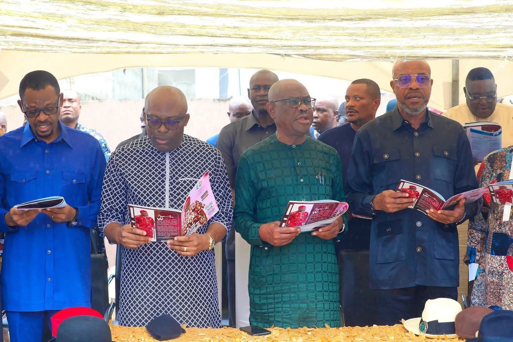 Governor Siminalayi Fubara and FCT Minister, Nyesom Wike. [X:@DeeOneAyekooto]