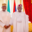 L-R: Africa's richest man, Aliko Dangote and President Bola Ahmed Tinubu. [BusinessDay]