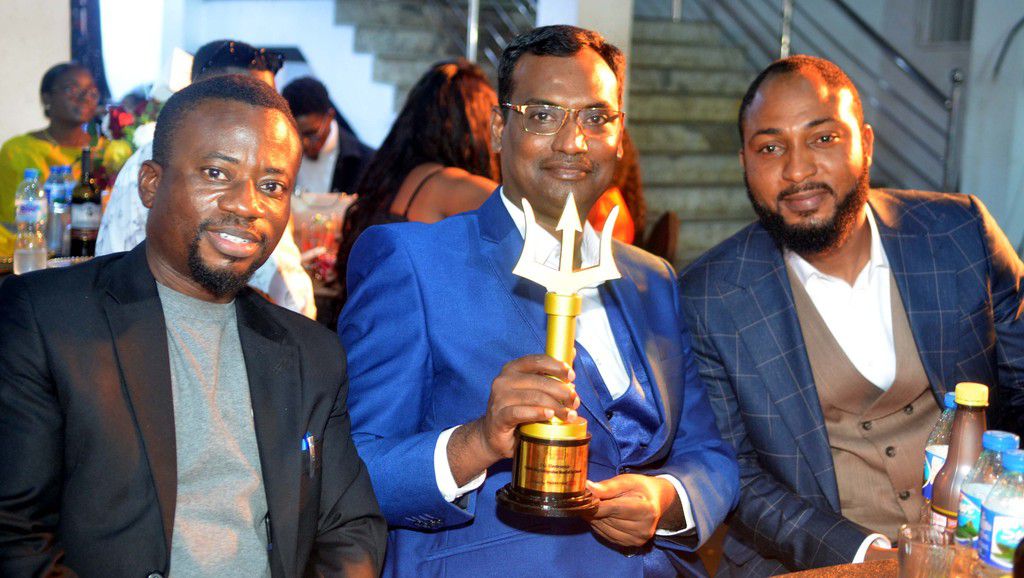 L-R: Marketing Manager, LG Electronics, Paul Mba, Head, Corporate Marketing LG Electronics, Hari Elluru, and Public Relations Manager, LG Electronics Moses Osime, during The Edge Awards 2024 (Formerly known as Marketing Edge Awards)  with the theme Exc...