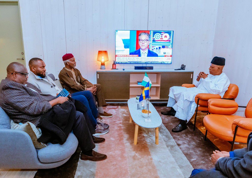 Vice President Kashim Shettima arrives in Sweden. [X, formerly Twitter]