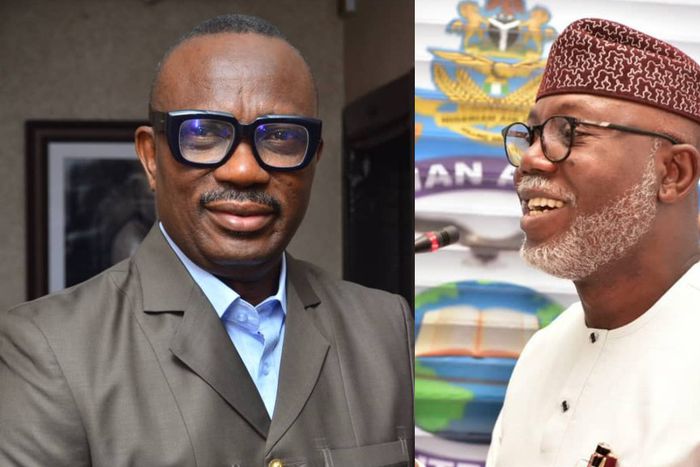 L-R: SDP Benson Akingboye and APC's Governor Lucky Aiyedatiwa of Ondo State. [Facebook]