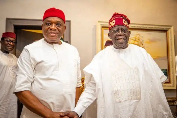 President Bola Tinubu and Senator Orji Uzor Kalu