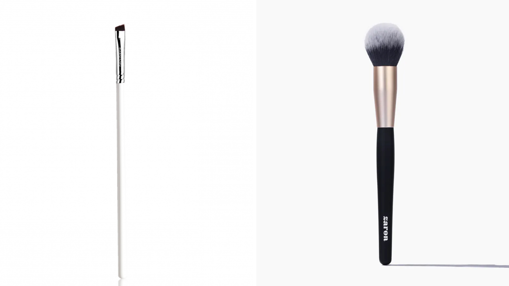 Beauty Kink’s Classic Angled Brush (Left),  Zaron Multi-Purpose Brush (Right)
