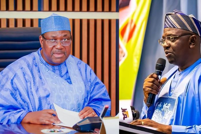 Senator George Akume, Secretary to the Government of the Federation (SGF), and Professor Joseph Utsev, Minister of Water Resources and Sanitation. [Facebook]