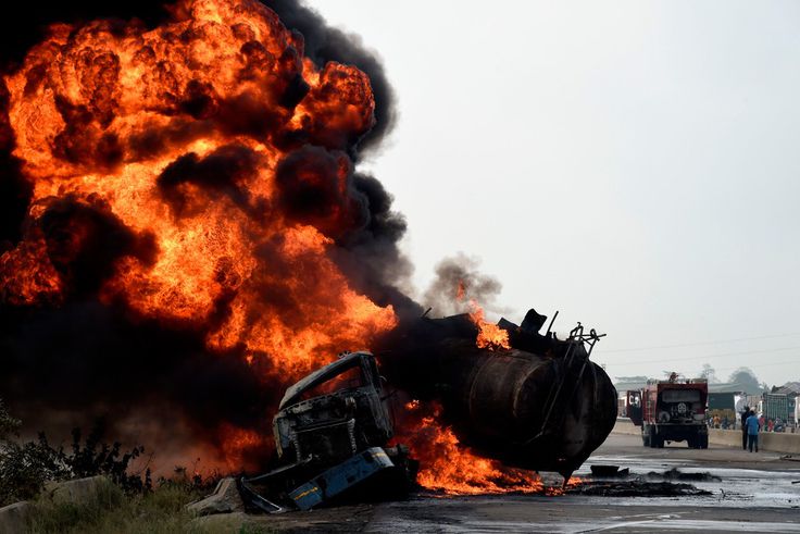 Petrol tanker explosion. [Getty Images]