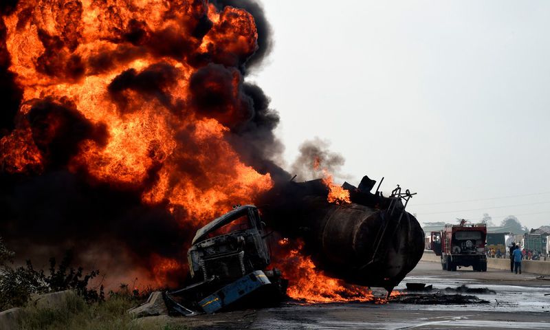 Petrol tanker explosion