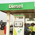 An attendant sells diesel to a motorist at a filling station at Warewa, along Lagos Ibadan expressway, Ogun State, southwest Nigeria. [Getty Images]