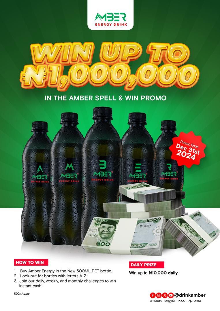 Amber Energy Drink unveils stylish PET bottle in Spell & Win Promo: Early Christmas