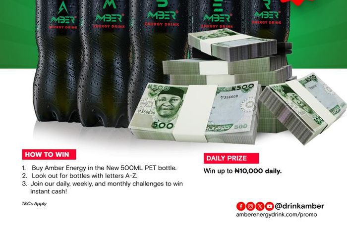 Amber Energy Drink unveils stylish PET bottle in Spell & Win Promo: Early Christmas