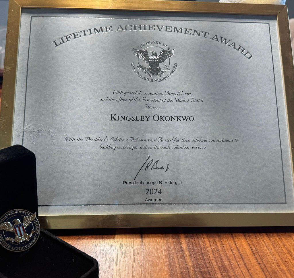 President Biden Awards Kingsley Okonkwo Lifetime Service Award: His global impact grows