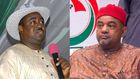 L-R: Former Benue State governor, Gabriel Suswam and PDP acting chairman, Umar Damagum. [Facebook]