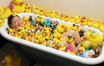 Charlotte Lee and her collection of rubber ducks [DucksintheWindow]