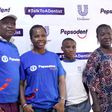 L-R: Program Coordinator, Senior Lecturer and Honorary Consultant (Community Dentistry) University of Medical Sciences, Ondo, Dr Augustine Edomwonyi; Brand Manager Pepsodent, Mary Akindola; Program Beneficiary, Akinbobola Taiwo; Program Beneficiary, Jo...